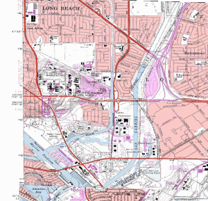 Topographic Map of South Long Beach           